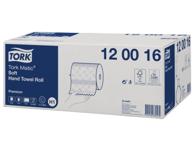 Ręcznik papierowy w roli Tork Premium biały miękki rolka 120 mb 2 warstwowy