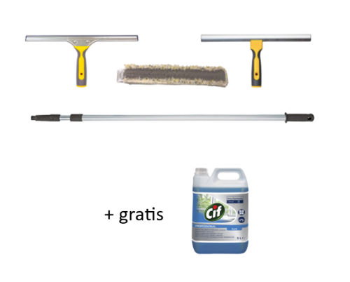 Zestaw do mycia okien Vermop - zasięg 250 cm + płyn gratis